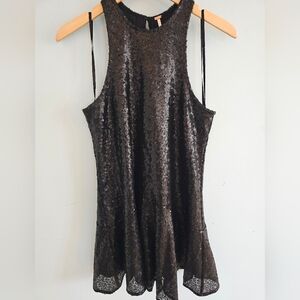 Free People Black‎ Sequin Mini Dress